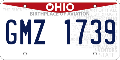 OH license plate GMZ1739