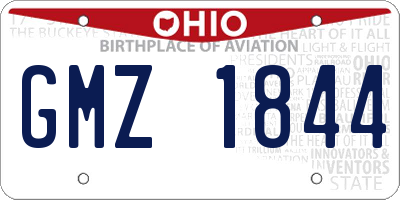 OH license plate GMZ1844