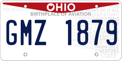OH license plate GMZ1879