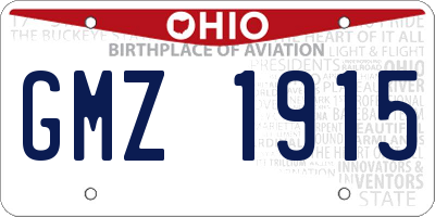 OH license plate GMZ1915