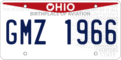 OH license plate GMZ1966