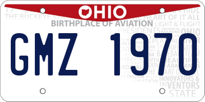 OH license plate GMZ1970