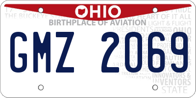 OH license plate GMZ2069