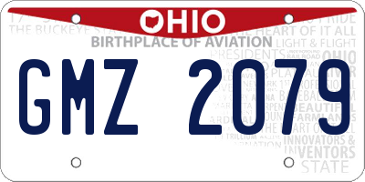 OH license plate GMZ2079