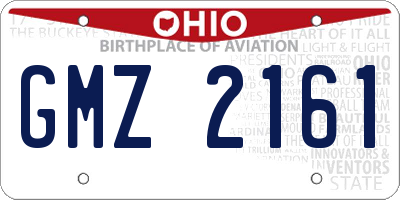 OH license plate GMZ2161