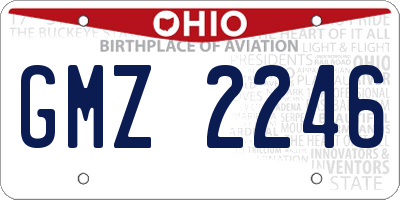 OH license plate GMZ2246
