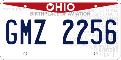 OH license plate GMZ2256