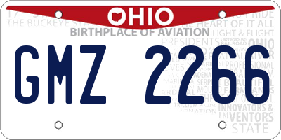 OH license plate GMZ2266
