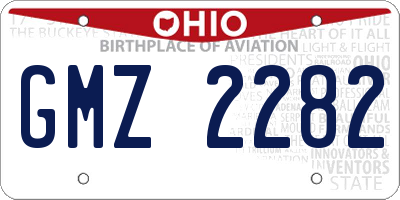 OH license plate GMZ2282