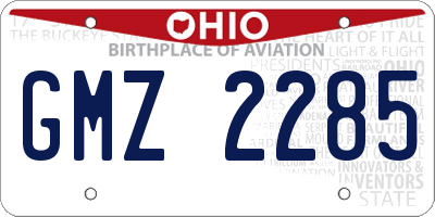 OH license plate GMZ2285
