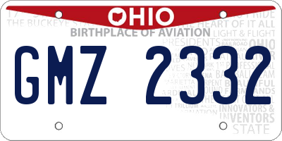 OH license plate GMZ2332