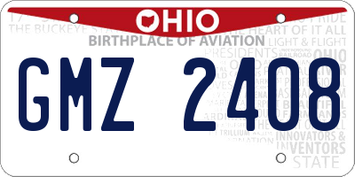 OH license plate GMZ2408
