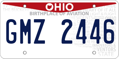 OH license plate GMZ2446