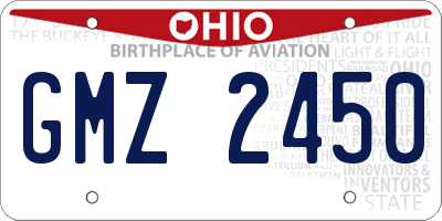 OH license plate GMZ2450