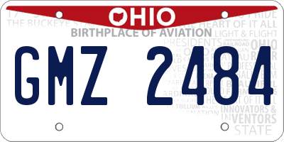 OH license plate GMZ2484
