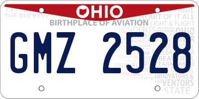 OH license plate GMZ2528