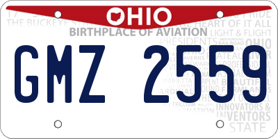 OH license plate GMZ2559