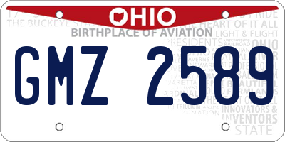 OH license plate GMZ2589