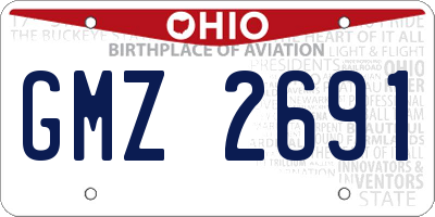 OH license plate GMZ2691