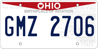 OH license plate GMZ2706