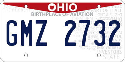 OH license plate GMZ2732