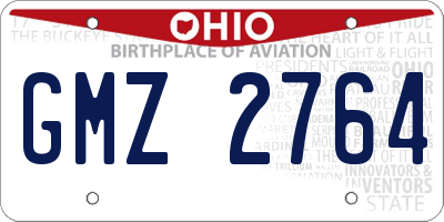 OH license plate GMZ2764