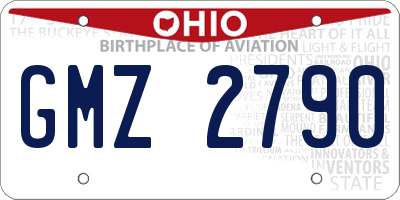 OH license plate GMZ2790