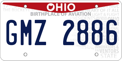 OH license plate GMZ2886