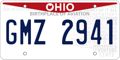 OH license plate GMZ2941