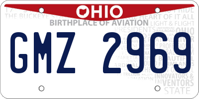 OH license plate GMZ2969