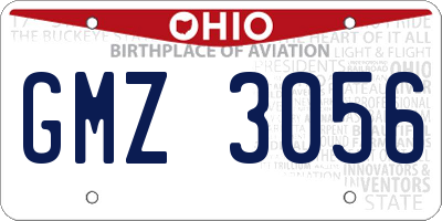OH license plate GMZ3056