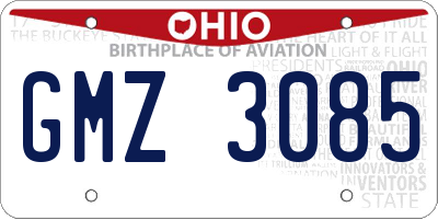 OH license plate GMZ3085