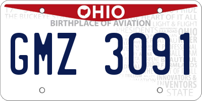 OH license plate GMZ3091