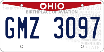 OH license plate GMZ3097