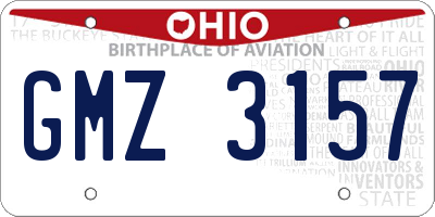 OH license plate GMZ3157