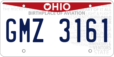OH license plate GMZ3161