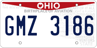 OH license plate GMZ3186