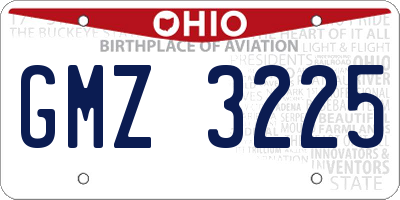 OH license plate GMZ3225