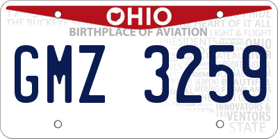 OH license plate GMZ3259