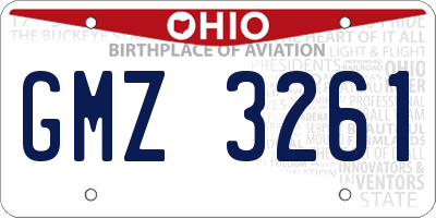 OH license plate GMZ3261