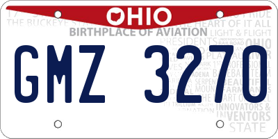OH license plate GMZ3270