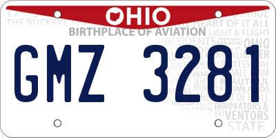 OH license plate GMZ3281