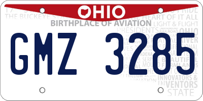 OH license plate GMZ3285