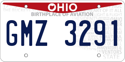 OH license plate GMZ3291