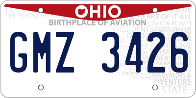 OH license plate GMZ3426