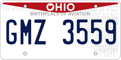 OH license plate GMZ3559