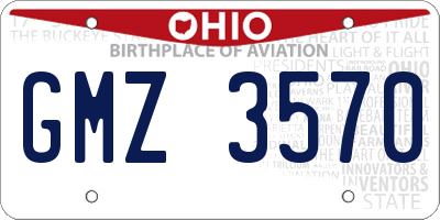 OH license plate GMZ3570