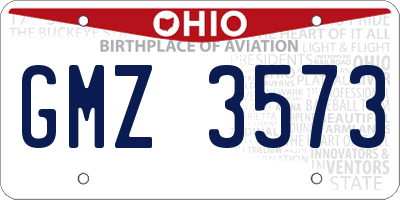 OH license plate GMZ3573