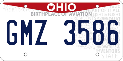 OH license plate GMZ3586