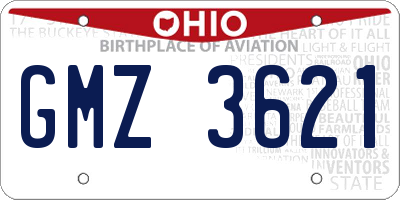 OH license plate GMZ3621